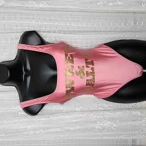 2/$25 or 3/$30 "Sweet & Salty" High Thigh Scoop Back One Piece Swim Suit SzS